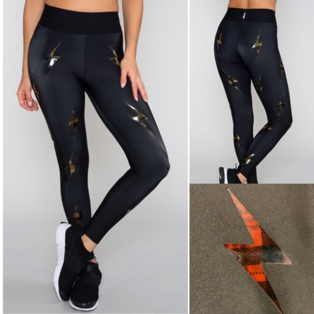 Ultracor Ultra High Red Plaid Bolt Legging sz M